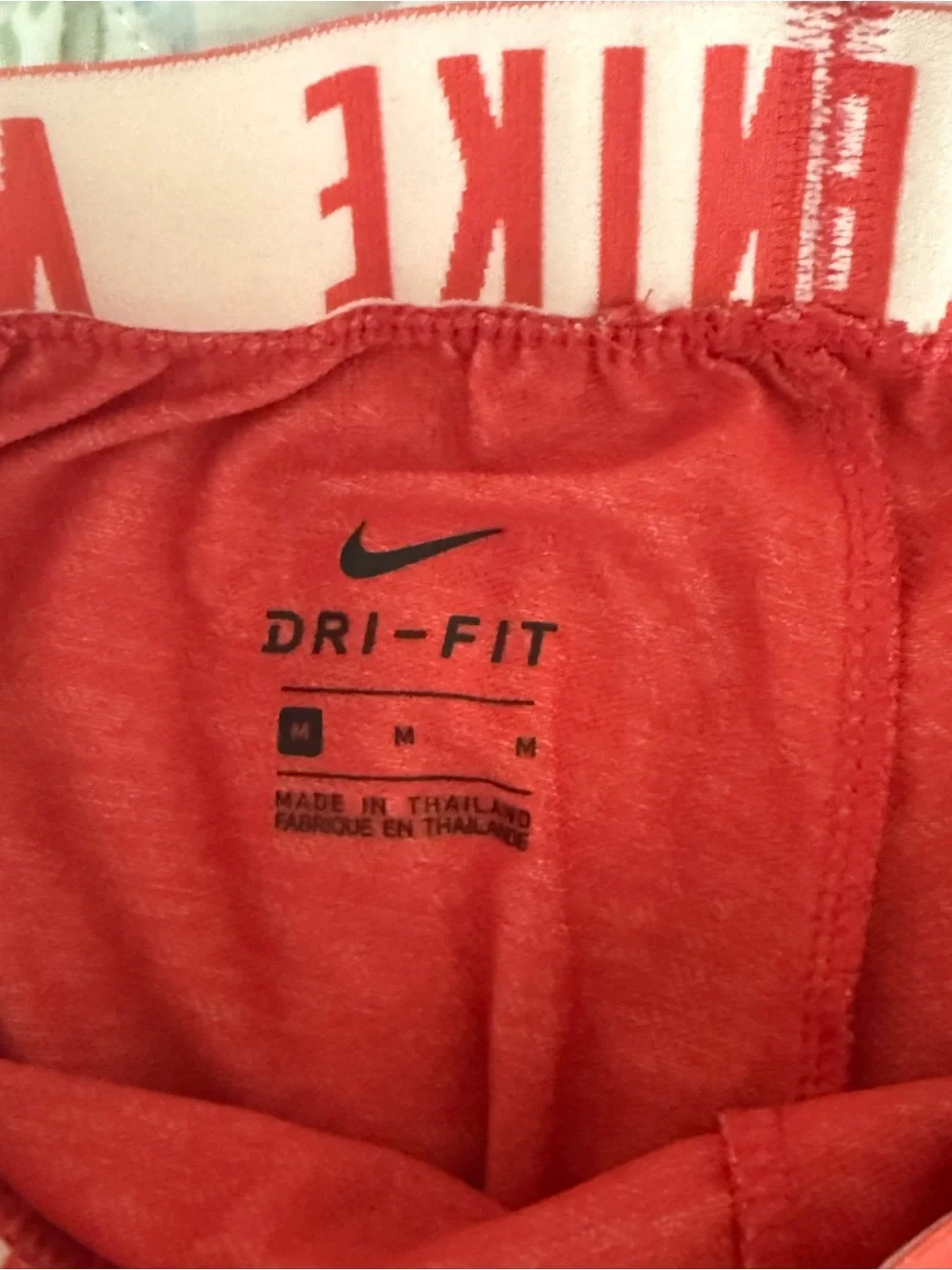 Nike Women’s Red Athletic Shorts with Branded Elastic Waistband